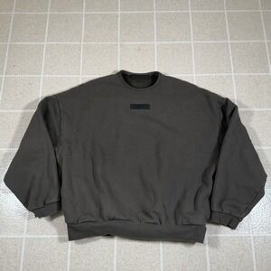Essentials Fear of God Men's Crewneck Sweatshirt Sweater Gray Logo Sz M